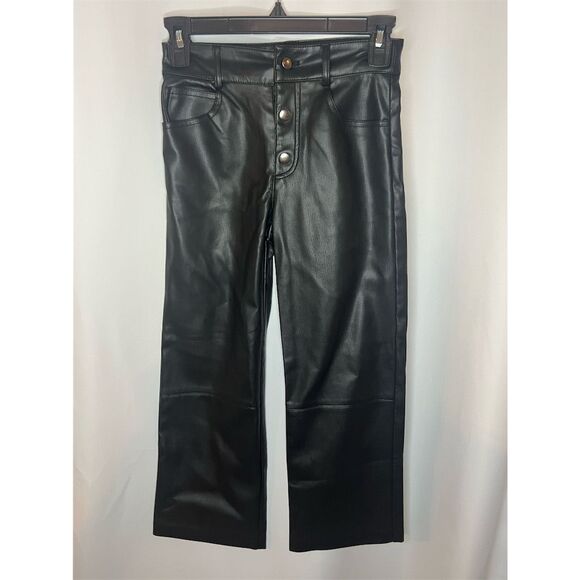 ZARA Pants - ZARA Women's High-Waist Cropped Pants Black Size 10 Casual